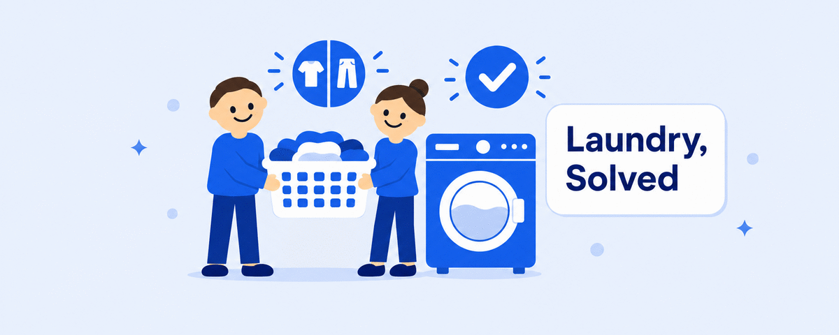 A household ending arguments over shared laundry responsibilities